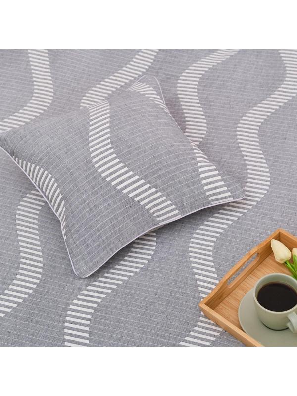 Наволочка декоративная Этель «Волны» цвет серый 40х40 см, 100% хлопок