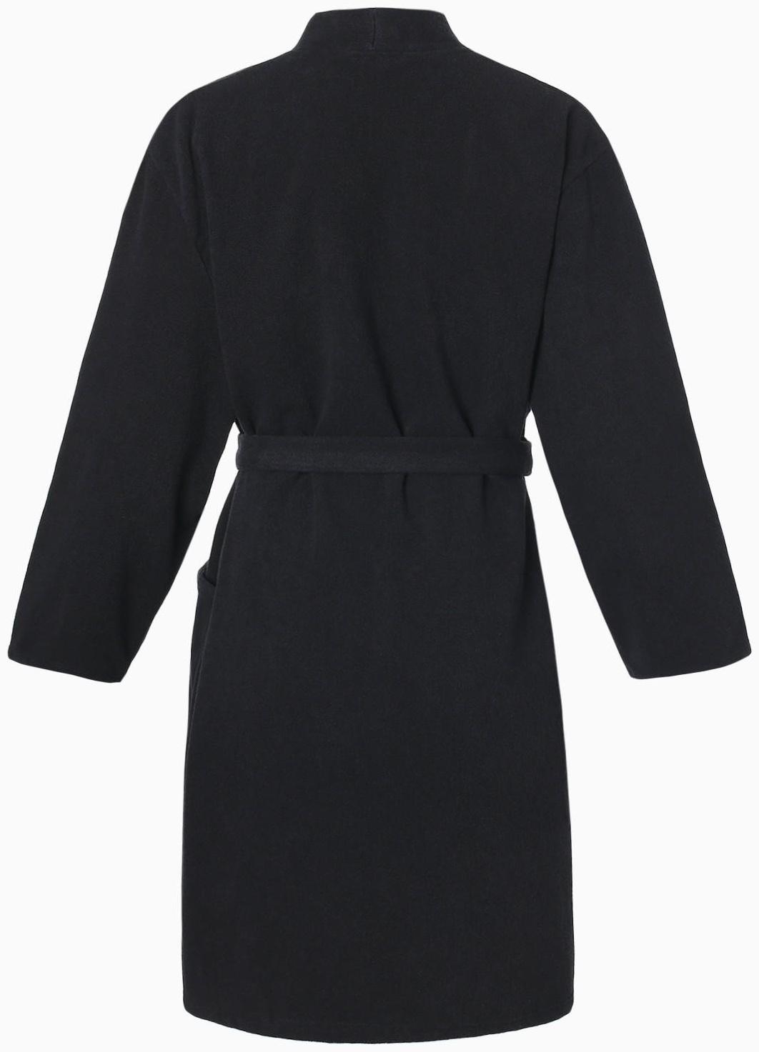 Халат махровый Экономь и Я женский, р 50-52 цвет черный, 100% хлопок с AIRO, 320 г/м2