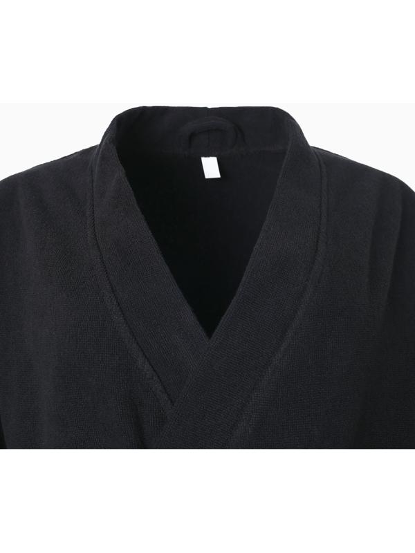 Халат махровый Экономь и Я женский, р 50-52 цвет черный, 100% хлопок с AIRO, 320 г/м2