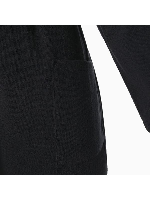 Халат махровый Экономь и Я женский, р 50-52 цвет черный, 100% хлопок с AIRO, 320 г/м2