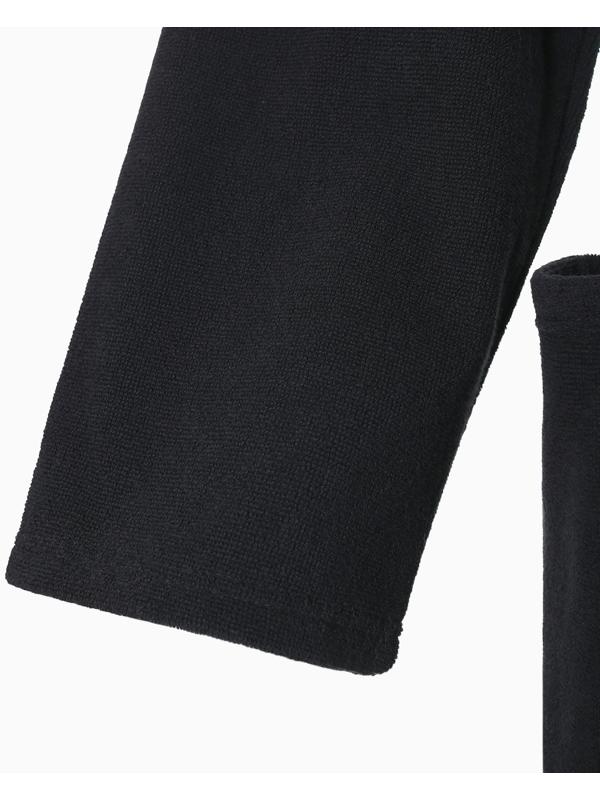 Халат махровый Экономь и Я женский, р 50-52 цвет черный, 100% хлопок с AIRO, 320 г/м2