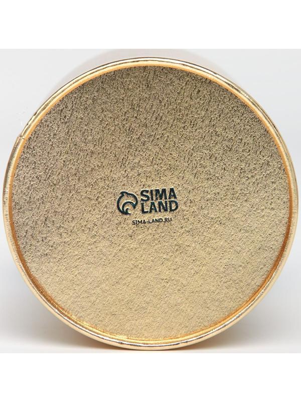 Шляпная коробка «Flowers», золотая, 12 х 12 см