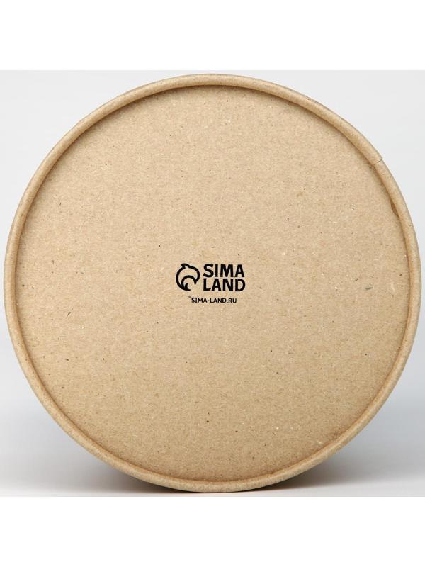 Шляпная коробка из крафта «Flowers», 15 х 15 см