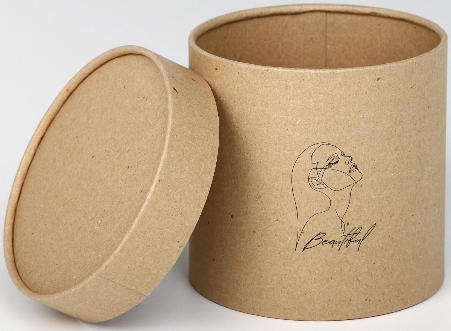 Шляпная коробка из крафта «Beautiful», 15 х 15 см