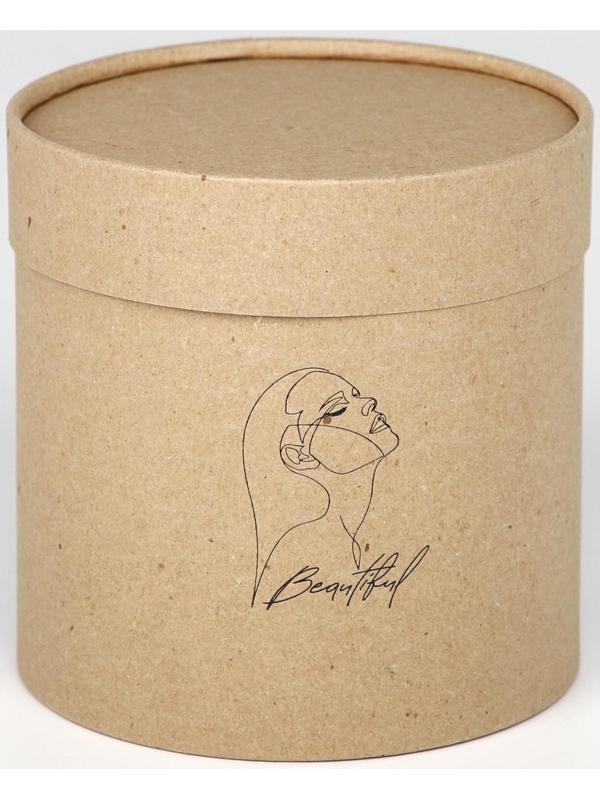Шляпная коробка из крафта «Beautiful», 15 х 15 см