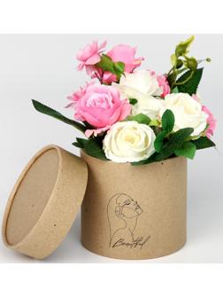 Шляпная коробка из крафта «Beautiful», 12 х 12 см