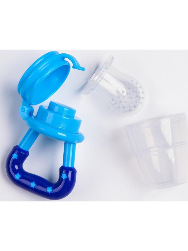 Ниблер для прикорма, с силиконовой сеточкой, цвет голубой