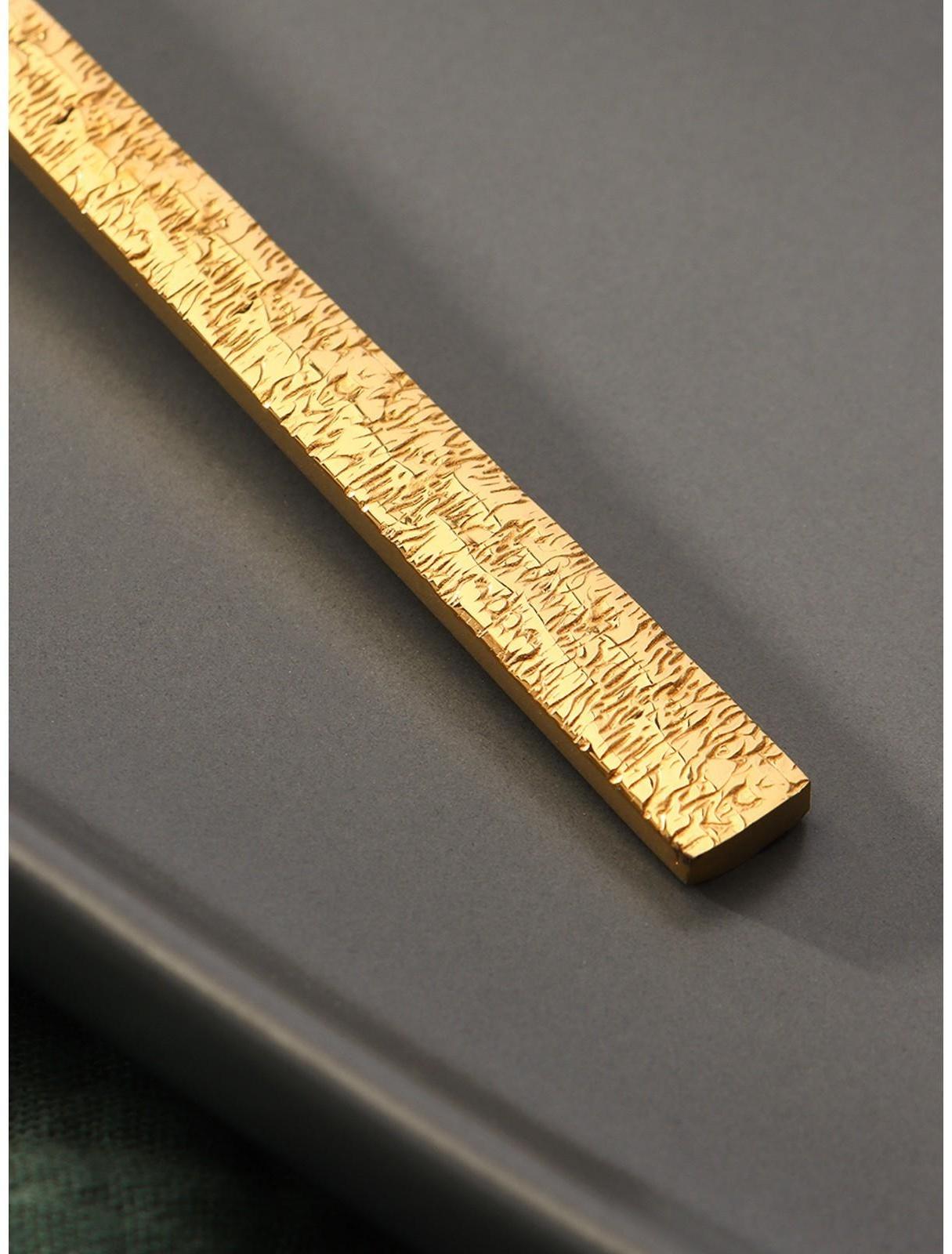 Ложка чайная из нержавеющей стали Magistro «Лин GOLD»,  h=16 см, на подвесе, цвет золотой