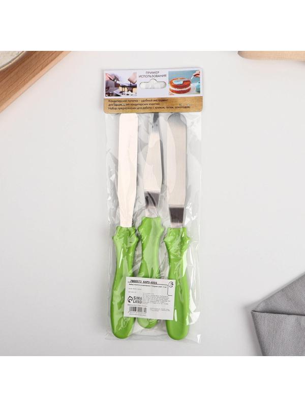 Набор лопаток кондитерских «Сладких слов», 23 см х 8.5 см х 2.5 см 3 шт