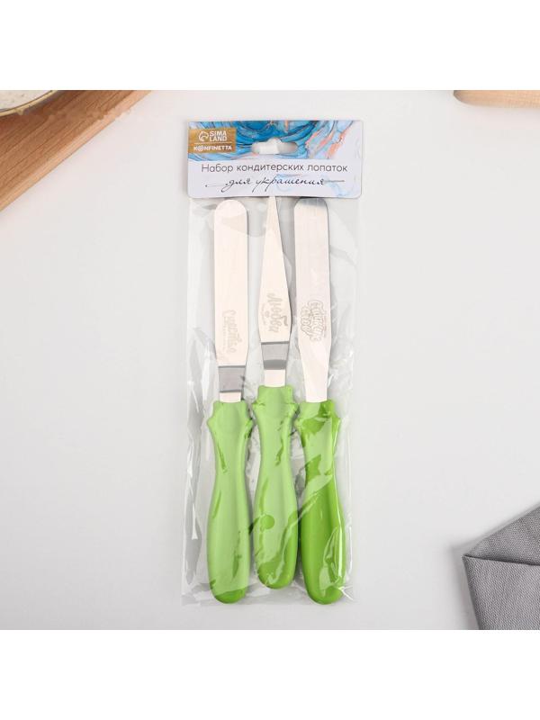 Набор лопаток кондитерских «Сладких слов», 23 см х 8.5 см х 2.5 см 3 шт