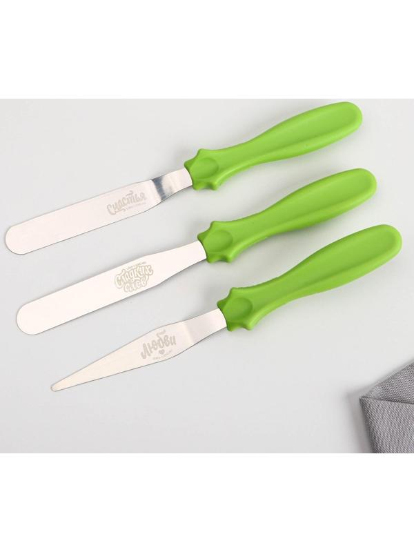 Набор лопаток кондитерских «Сладких слов», 23 см х 8.5 см х 2.5 см 3 шт