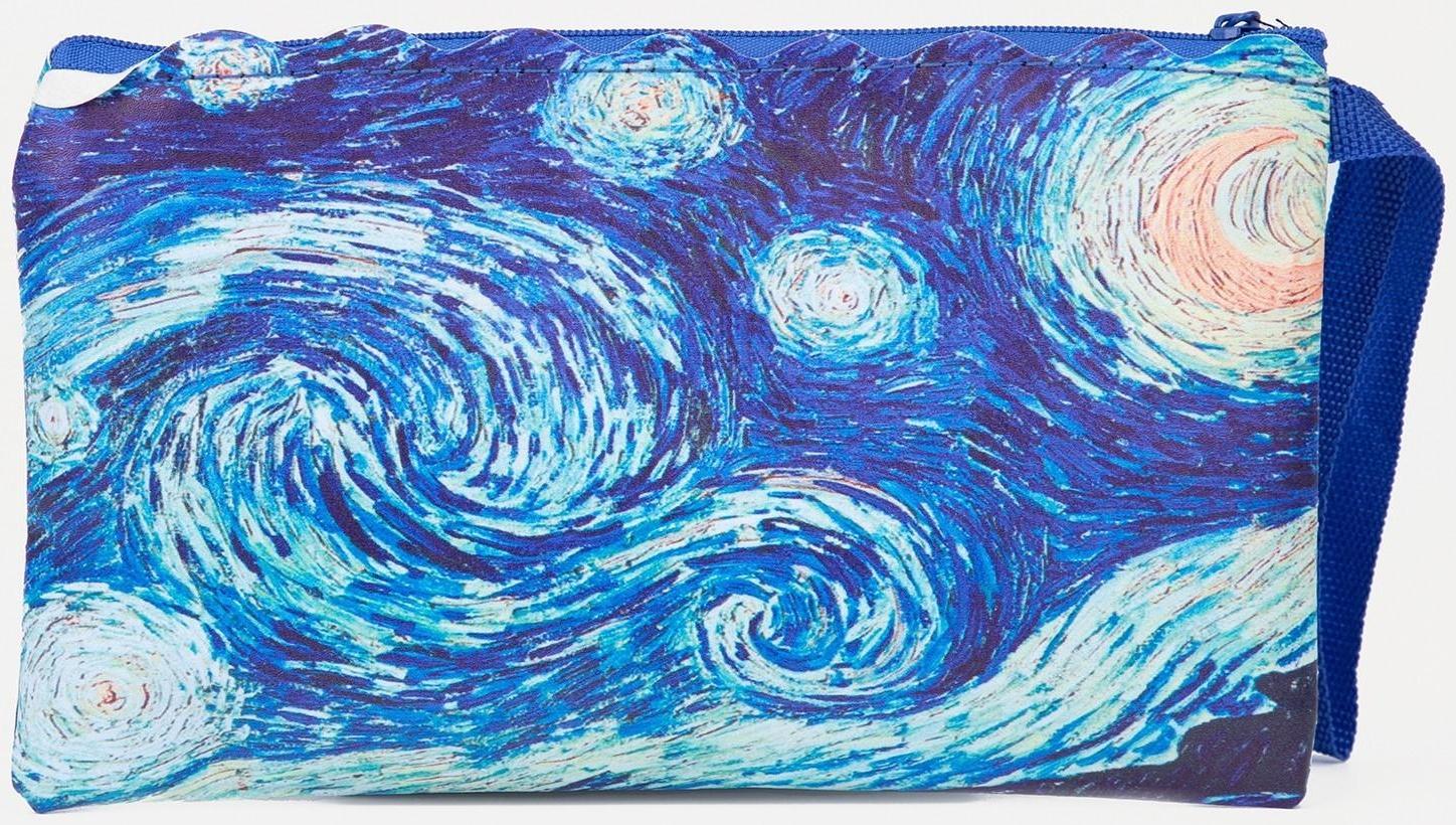 Косметичка на молнии, цвет синий