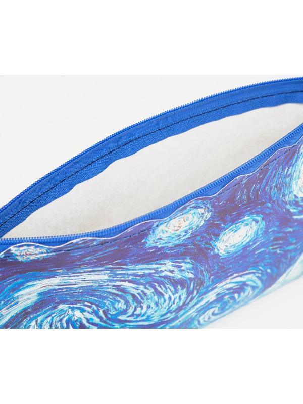 Косметичка на молнии, цвет синий