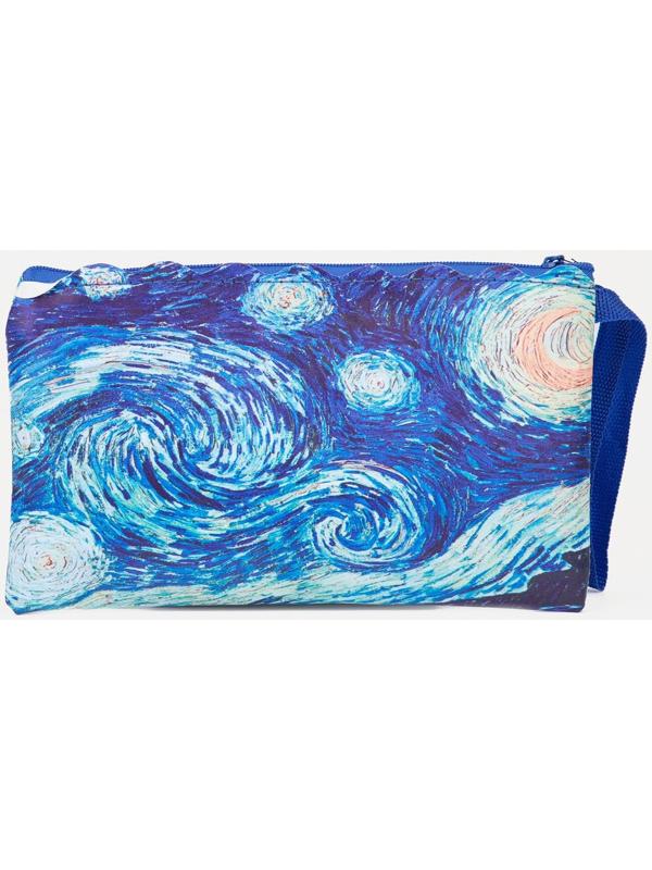 Косметичка на молнии, цвет синий