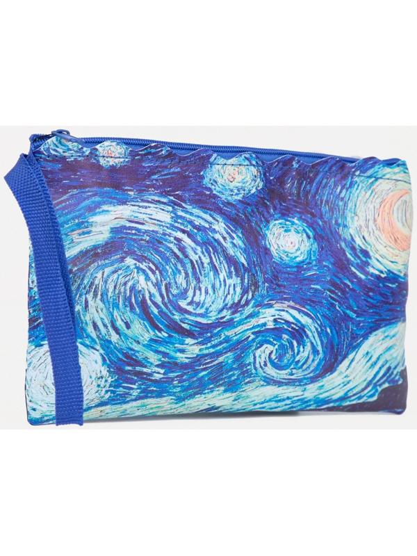 Косметичка на молнии, цвет синий