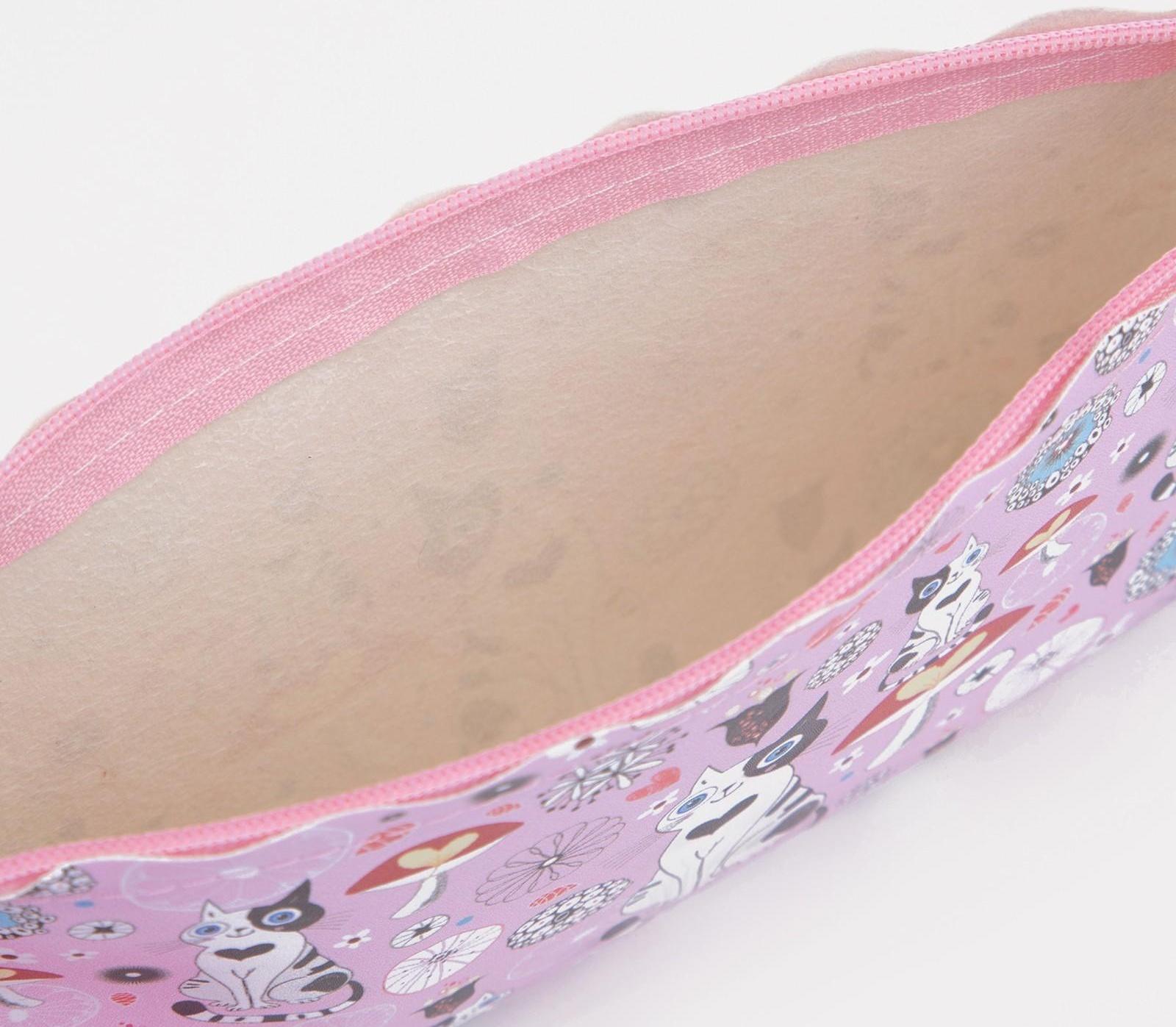 Косметичка на молнии, цвет розовый