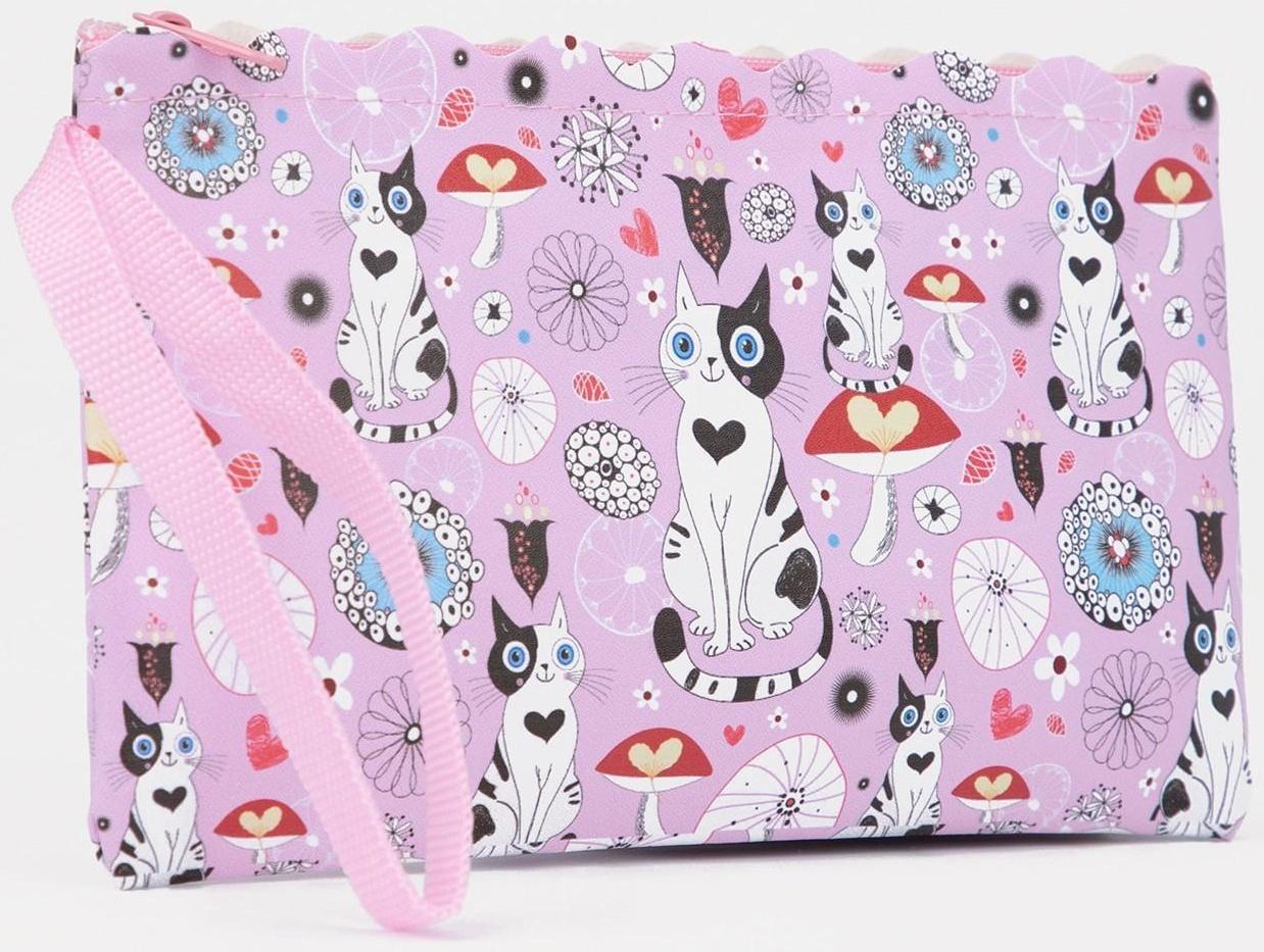 Косметичка на молнии, цвет розовый