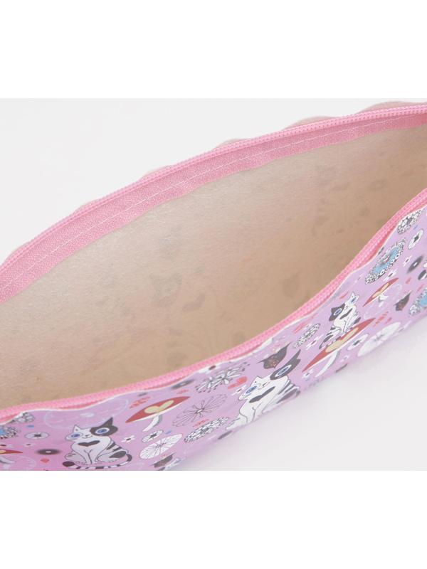 Косметичка на молнии, цвет розовый