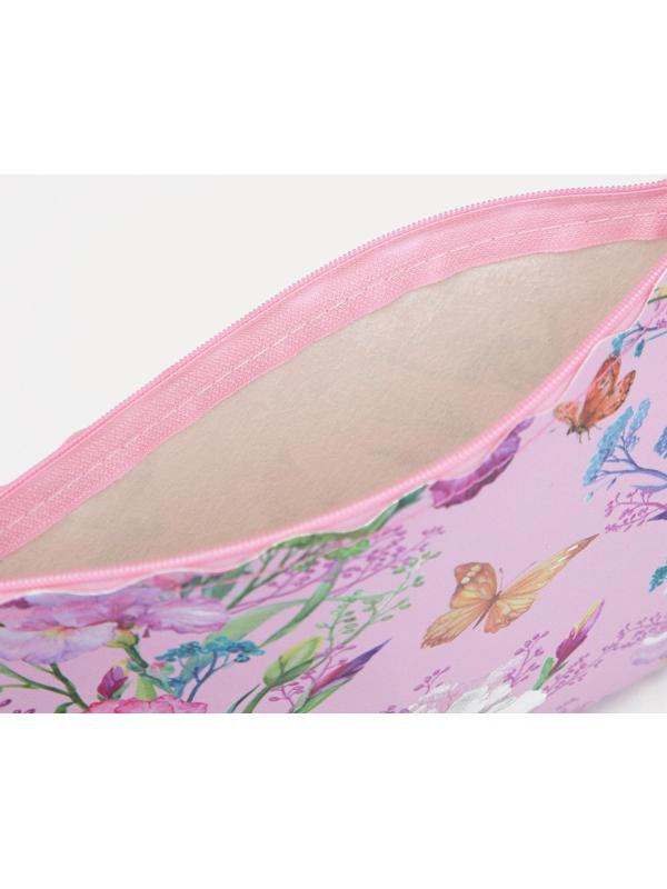 Косметичка на молнии, цвет розовый