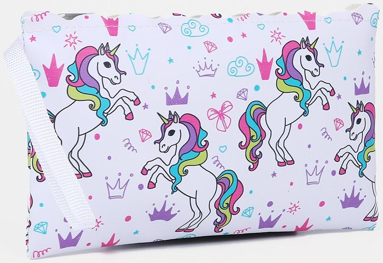 Косметичка на молнии, цвет белый