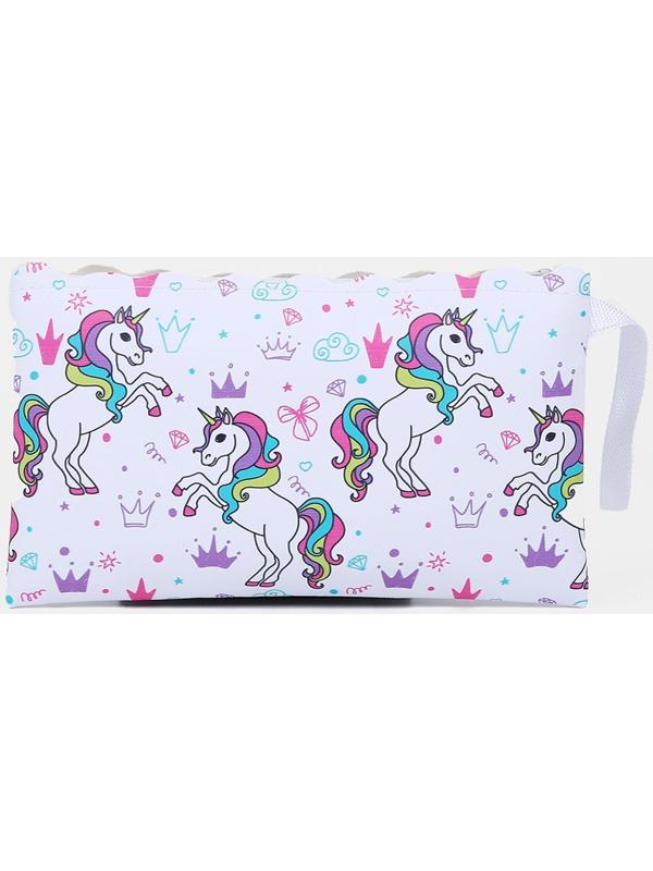 Косметичка на молнии, цвет белый