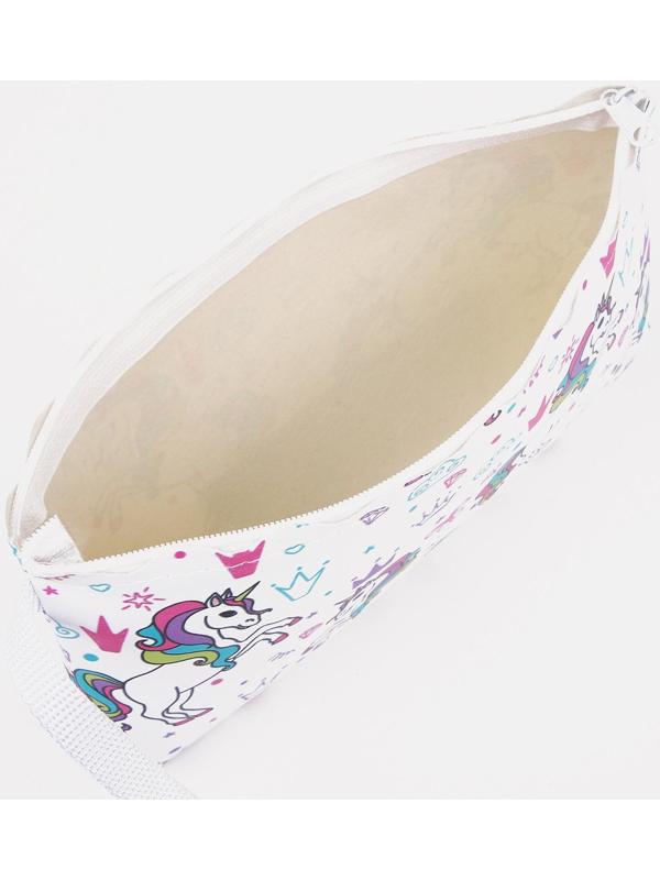 Косметичка на молнии, цвет белый