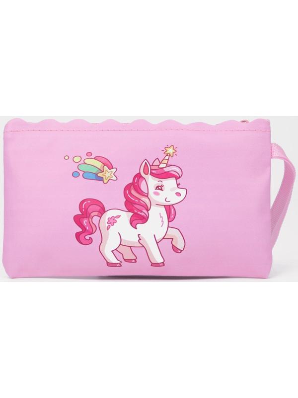 Косметичка на молнии, цвет розовый