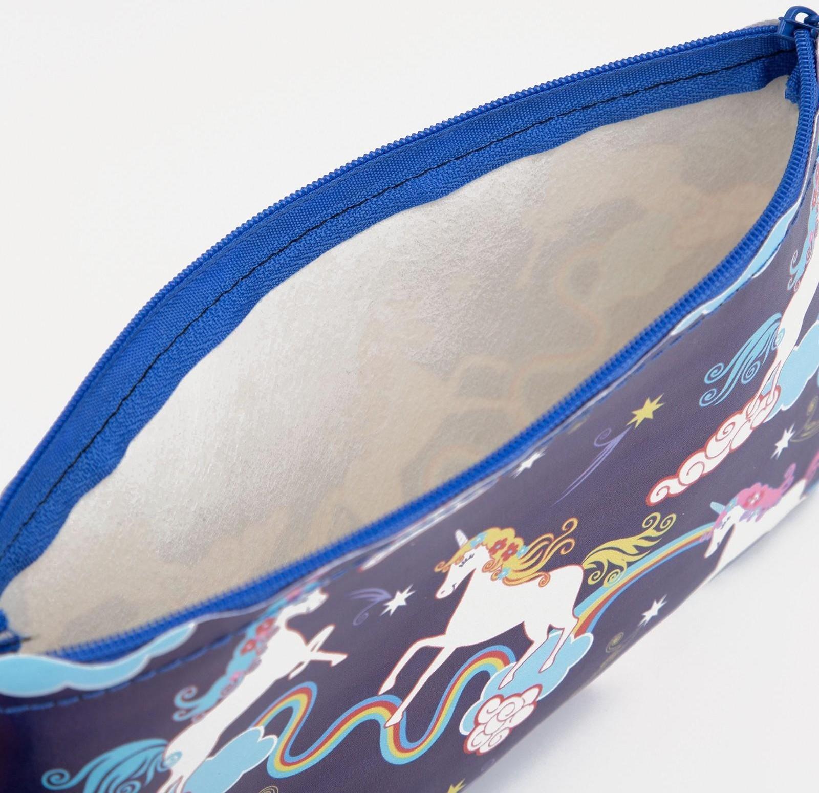 Косметичка на молнии, цвет синий