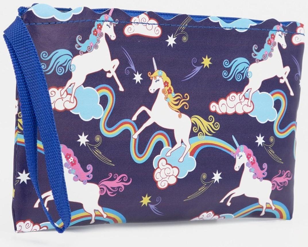 Косметичка на молнии, цвет синий