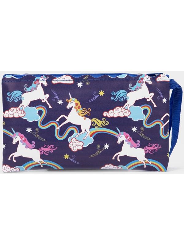 Косметичка на молнии, цвет синий