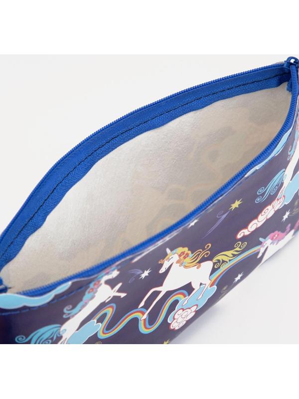 Косметичка на молнии, цвет синий