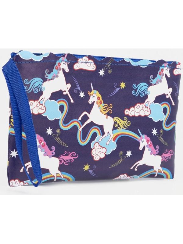 Косметичка на молнии, цвет синий