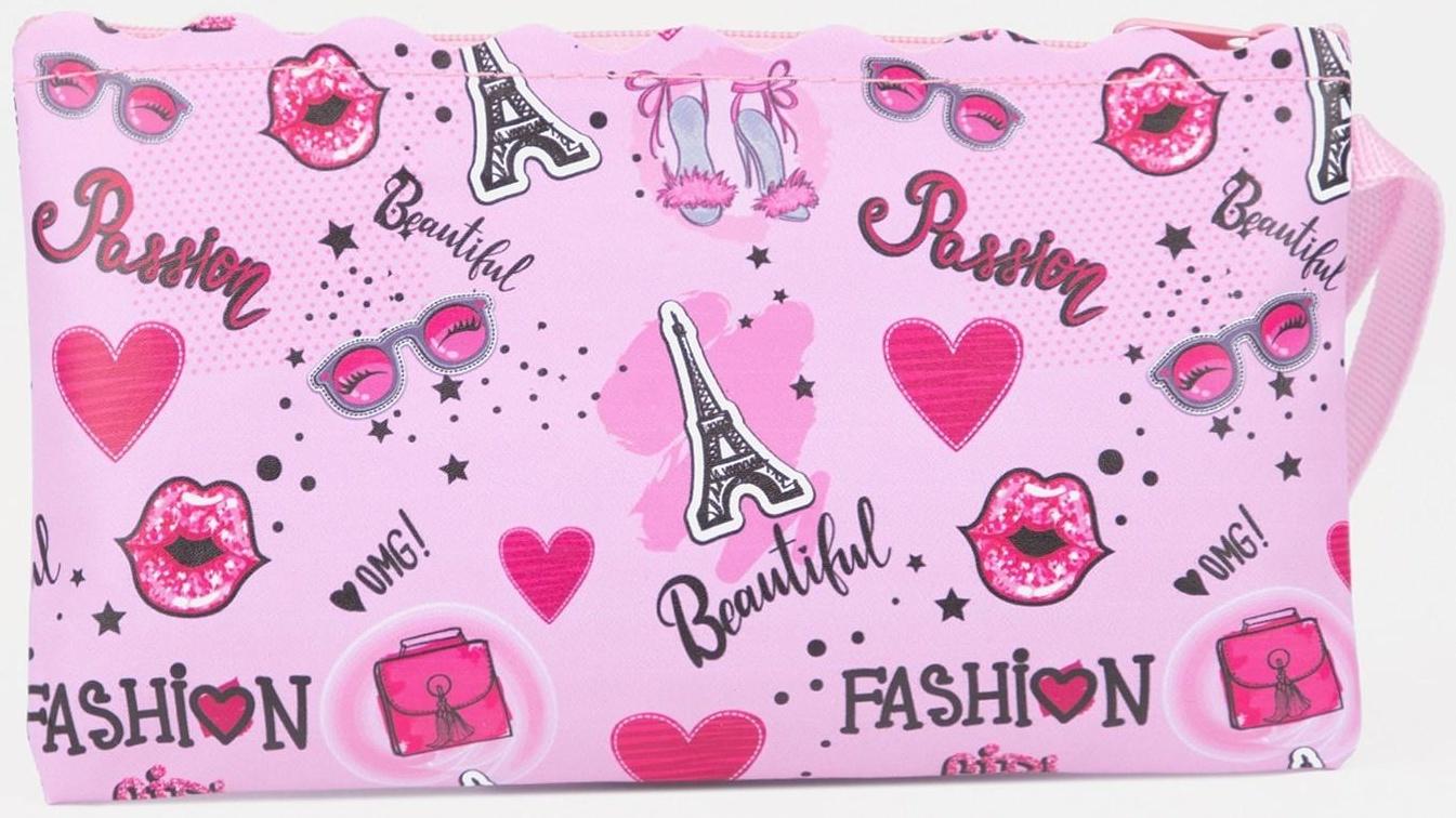 Косметичка на молнии, цвет розовый