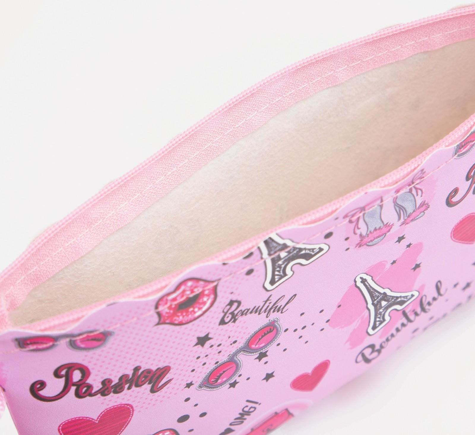 Косметичка на молнии, цвет розовый