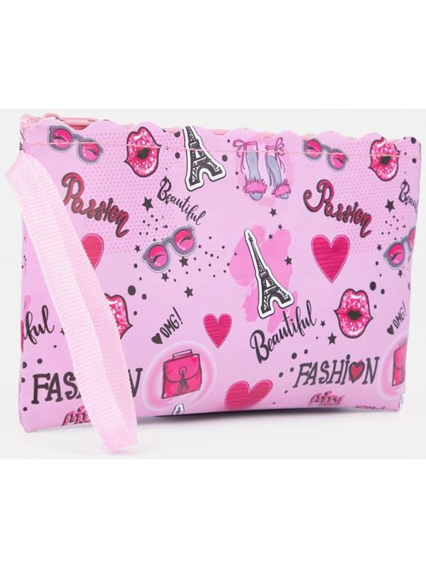 Косметичка на молнии, цвет розовый