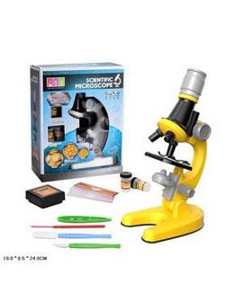 Н1013 Набор для опытов с микроскопом детский Scientific microscope. 19х8.5х24 см. (24/48)1013