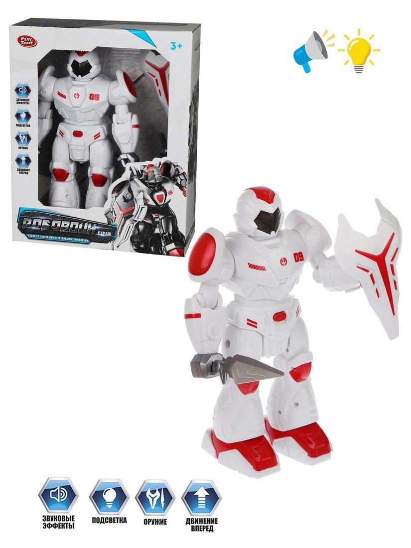 Робот электрифицированный, свет, звук, в комплекте щит, меч, элементы питания
АА*3шт не входят, коробка, в ассортименте