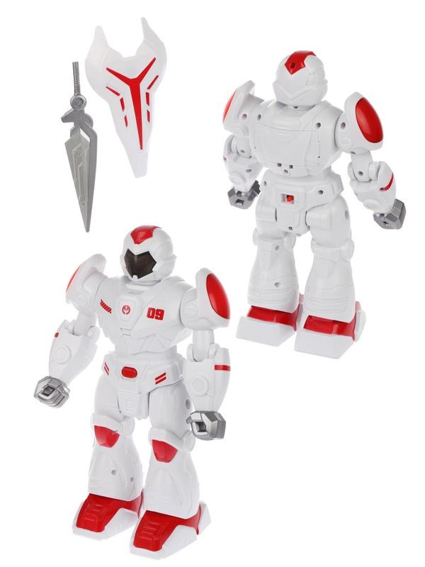 Робот электрифицированный, свет, звук, в комплекте щит, меч, элементы питания
АА*3шт не входят, коробка, в ассортименте