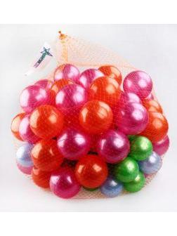 Шары для сухого бассейна диаметр 6 и 8 см 100 шт в ассорт. в сетке