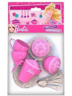Набор чайной посудки Барби, 18 предметов в пакете