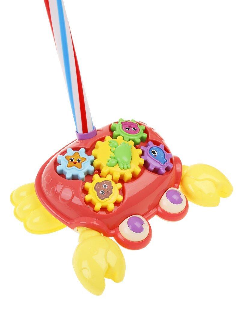 Каталка с ручкой Краб, в ассорт., пакет