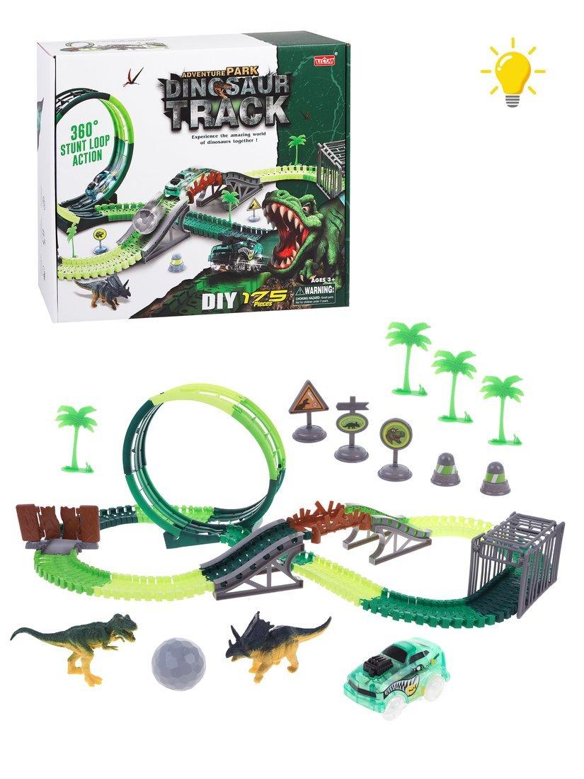 Игровой набор Автотрек, в комплекте: деталей-предметов 175шт., машина,
элементы питания ААА*2шт. не входят в комплект, коробка