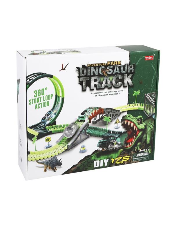 Игровой набор Автотрек, в комплекте: деталей-предметов 175шт., машина,
элементы питания ААА*2шт. не входят в комплект, коробка