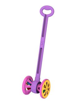 Каталка Весёлые колёсики с шариками (фиолетово-розовая)