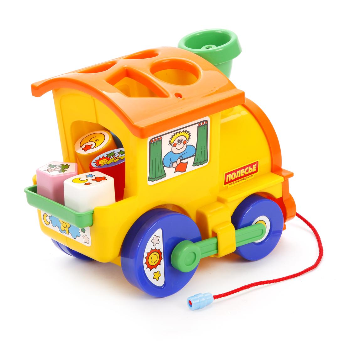 Каталка лог. Занимательный паровоз,сетка