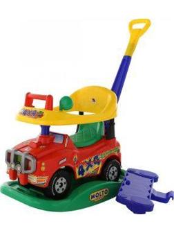 Машина-каталка Джип Викинг мн.функ. с гудком (красный)