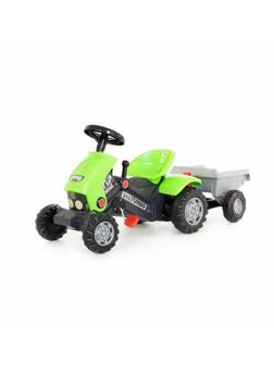 Каталка-трактор с педалями Turbo-2 с полуприцепом