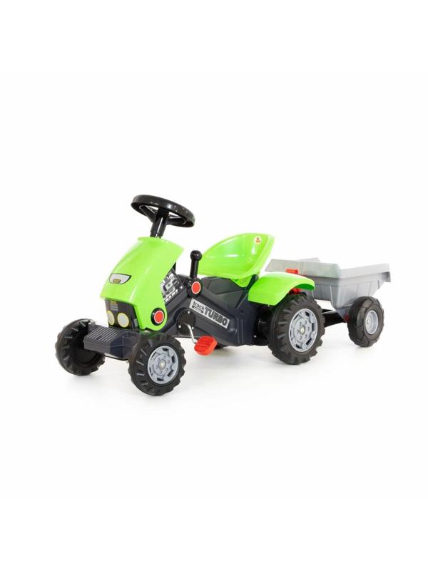 Каталка-трактор с педалями Turbo-2 с полуприцепом