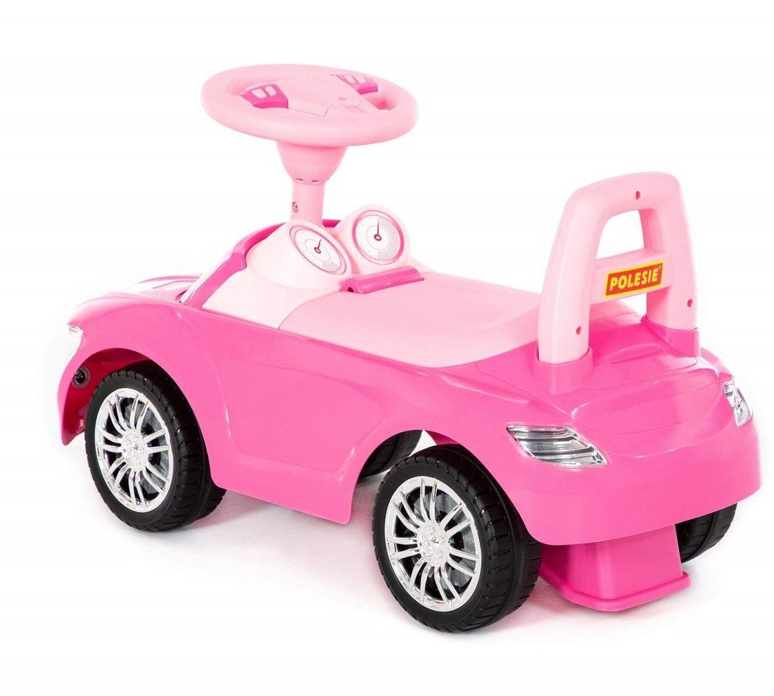 Каталка-автомобиль SuperCar №1 со звуковым сигналом (розовая)
