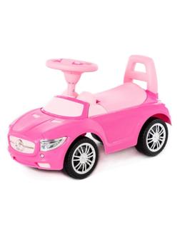 Каталка-автомобиль SuperCar №1 со звуковым сигналом (розовая)